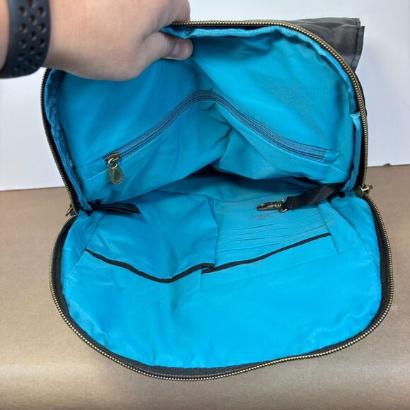 Travelon Anti-Theft Signature Slim Travel Backpack Nylon Black RFID Blocking NWT